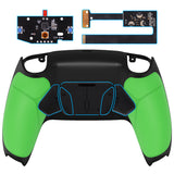 eXtremeRate Green Rubberized Grip Remappable RISE4 Remap Kit for PS5 Controller BDM 010 & BDM 020, Upgrade Board & Redesigned Back Shell & 4 Back Buttons for PS5 Controller - Controller NOT Included - YPFU6004