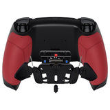 eXtremeRate Red Rubberized Grip Remappable RISE4 Remap Kit for PS5 Controller BDM 010 & BDM 020, Upgrade Board & Redesigned Back Shell & 4 Back Buttons for PS5 Controller - Controller NOT Included - YPFU6005