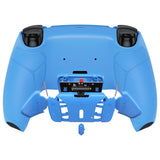 eXtremeRate Starlight Blue Rubberized Grip Remappable RISE 4.0 Remap Kit for PS5 Controller BDM 010 & BDM 020, Upgrade Board & Redesigned Back Shell & 4 Back Buttons for PS5 Controller - Controller NOT Included - YPFU6006
