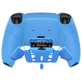 eXtremeRate Starlight Blue Rubberized Grip Remappable RISE4 Remap Kit for PS5 Controller BDM 010 & BDM 020, Upgrade Board & Redesigned Back Shell & 4 Back Buttons for PS5 Controller - Controller NOT Included - YPFU6006