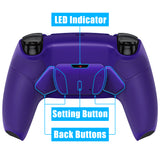 eXtremeRate Galactic Purple Rubberized Grip Remappable RISE 4.0 Remap Kit for PS5 Controller BDM 010 & BDM 020, Upgrade Board & Redesigned Back Shell & 4 Back Buttons for PS5 Controller - Controller NOT Included - YPFU6007