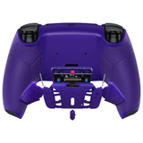 eXtremeRate Galactic Purple Rubberized Grip Remappable RISE4 Remap Kit for PS5 Controller BDM-030/040, Upgrade Board & Redesigned Galactic Purple Back Shell & 4 Back Buttons for PS5 Controller - Controller NOT Included - YPFU6007G3