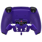 eXtremeRate Galactic Purple Rubberized Grip Remappable RISE4 Remap Kit for PS5 Controller BDM-030, Upgrade Board & Redesigned Galactic Purple Back Shell & 4 Back Buttons for PS5 Controller - Controller NOT Included - YPFU6007G3