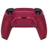 eXtremeRate Cosmic Red Rubberized Grip Remappable RISE4 Remap Kit for PS5 Controller BDM-030, Upgrade Board & Redesigned Cosmic Red Back Shell & 4 Back Buttons for PS5 Controller - Controller NOT Included - YPFU6008G3