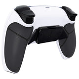 eXtremeRate Black Rubberized Grip Remappable RISE4 Remap Kit for PS5 Controller BDM-030, Upgrade Board & Redesigned White Back Shell & 4 Black Back Buttons for PS5 Controller - Controller NOT Included - YPFU6010G3
