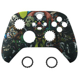 eXtremeRate Scary Party ASR Version Front Housing Shell with Accent Rings for Xbox Series X/S Controller, Custom Soft Touch Cover Faceplate for Xbox Core Controller Model 1914 - Controller NOT Included - YX3T104