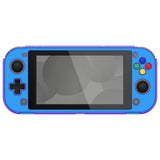 PlayVital Glossy Chameleon Purple Blue Protective Case for NS Switch Lite, Hard Cover Protector for NS Switch Lite - 1 x Black Border Tempered Glass Screen Protector Included - YYNLP001