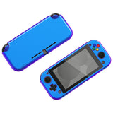 PlayVital Glossy Chameleon Purple Blue Protective Case for NS Switch Lite, Hard Cover Protector for NS Switch Lite - 1 x Black Border Tempered Glass Screen Protector Included - YYNLP001
