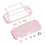 PlayVital Cherry Blossoms Pink Customized Protective Grip Case for Nintendo Switch Lite, Hard Cover Protector for Nintendo Switch Lite - 1 x White Border Tempered Glass Screen Protector Included - YYNLP005