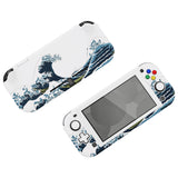 PlayVital The Great Wave Protective Grip Case for Nintendo Switch Lite, Hard Cover Protector for Nintendo Switch Lite - Screen Protector & Thumb Grips & Buttons Stickers Included - YYNLT001