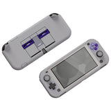 PlayVital Classics SNES Style Protective Grip Case for Nintendo Switch Lite, Hard Cover Protector for Nintendo Switch Lite - Screen Protector & Thumb Grips & Buttons Caps Stickers Included - YYNLY003