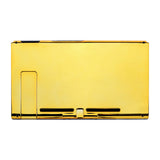 eXtremeRate Chrome Gold Console Back Plate DIY Replacement Housing Shell Case for Nintendo Switch Console with Kickstand - JoyCon Shell NOT Included - ZD401