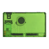 eXtremeRate Transparent Clear Green Console Back Plate DIY Replacement Housing Shell Case for NS Switch Console with Kickstand JoyCon Shell NOT Included - ZM503