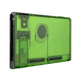 eXtremeRate Transparent Clear Green Console Back Plate DIY Replacement Housing Shell Case for NS Switch Console with Kickstand JoyCon Shell NOT Included - ZM503