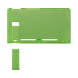 eXtremeRate Transparent Clear Green Console Back Plate DIY Replacement Housing Shell Case for NS Switch Console with Kickstand JoyCon Shell NOT Included - ZM503