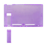 eXtremeRate Clear Atomic Purple Console Back Plate DIY Replacement Housing Shell Case for NS Switch Console with Kickstand JoyCon Shell NOT Included - ZM505