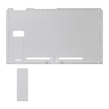 eXtremeRate Clear Black Console Back Plate DIY Replacement Housing Shell Case for NS Switch Console with Kickstand - JoyCon Shell NOT Included - ZM510