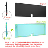eXtremeRate Emerald Green Console Back Plate DIY Replacement Housing Shell Case with Kickstand for Nintendo Switch OLED – Console and Joycon NOT Included - ZNSOM5007