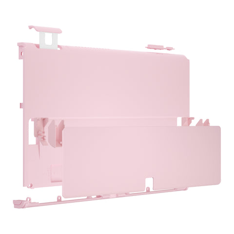 eXtremeRate Cheery Blossoms Pink Console Back Plate DIY Replacement Housing Shell Case with Metal Kickstand for Nintendo Switch OLED – Console and Joycon NOT Included - ZNSOP3003