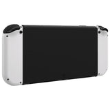 eXtremeRate Black Soft Touch Console Back Plate DIY Replacement Housing Shell Case with Metal Kickstand for Nintendo Switch OLED – Console and Joycon NOT Included - ZNSOP3006