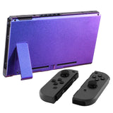 eXtremeRate Chameleon Purple Blue Glossy Console Back Plate DIY Replacement Housing Shell Case with Kickstand for Nintendo Switch Console - ZP301