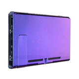 eXtremeRate Chameleon Purple Blue Glossy Console Back Plate DIY Replacement Housing Shell Case with Kickstand for Nintendo Switch Console - ZP301