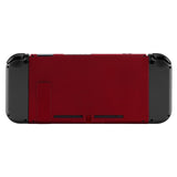 eXtremeRate Soft Touch Grip Red Console Back Plate DIY Replacement Housing Shell Case for Nintendo Switch Console with Kickstand - JoyCon Shell NOT Included - ZP302