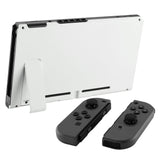eXtremeRate White Console Back Plate DIY Replacement Housing Shell Case with Kickstand for Nintendo Switch Console - ZP303