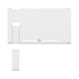eXtremeRate Soft Touch Grip White Console Back Plate DIY Replacement Housing Shell Case for Nintendo Switch Console with Kickstand - JoyCon Shell NOT Included - ZP303