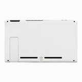 eXtremeRate Soft Touch Grip White Console Back Plate DIY Replacement Housing Shell Case for Nintendo Switch Console with Kickstand - JoyCon Shell NOT Included - ZP303