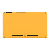 eXtremeRate Soft Touch Grip Caution Yellow Console Back Plate DIY Replacement Housing Shell Case for Nintendo Switch Console with Kickstand - JoyCon Shell NOT Included - ZP305