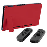 eXtremeRate Soft Touch Grip Passion Red Console Back Plate DIY Replacement Housing Shell Case for NS Switch Console with Kickstand – JoyCon Shell NOT Included - ZP312