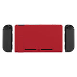 eXtremeRate Soft Touch Grip Passion Red Console Back Plate DIY Replacement Housing Shell Case for NS Switch Console with Kickstand – JoyCon Shell NOT Included - ZP312