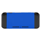 eXtremeRate Soft Touch Grip Blue Console Back Plate DIY Replacement Housing Shell Case for NS Switch Console with Kickstand – JoyCon Shell NOT Included - ZP313