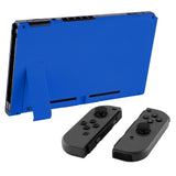 eXtremeRate Soft Touch Grip Blue Console Back Plate DIY Replacement Housing Shell Case for NS Switch Console with Kickstand – JoyCon Shell NOT Included - ZP313