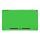 eXtremeRate Soft Touch Grip Green Console Back Plate DIY Replacement Housing Shell Case for NS Switch Console with Kickstand – JoyCon Shell NOT Included - ZP314
