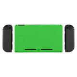 eXtremeRate Soft Touch Grip Green Console Back Plate DIY Replacement Housing Shell Case for NS Switch Console with Kickstand – JoyCon Shell NOT Included - ZP314
