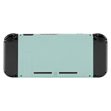eXtremeRate Light Cyan Console Back Plate DIY Replacement Housing Shell Case for NS Switch Console with Kickstand – JoyCon Shell NOT Included - ZP316