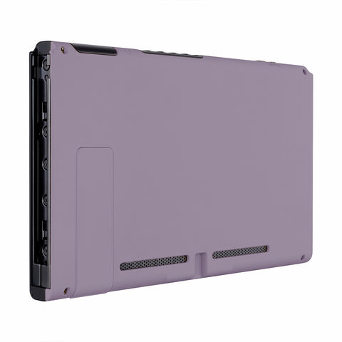 eXtremeRate Soft Touch Grip Dark Grayish Violet Console Back Plate DIY Replacement Housing Shell Case for NS Switch Console with Kickstand – JoyCon Shell NOT Included - ZP320