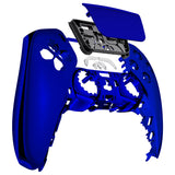 eXtremeRate Chrome Blue Touchpad Front Housing Shell Compatible with ps5 Controller BDM-010/020/030/040, DIY Replacement Shell Custom Touch Pad Cover Compatible with ps5 Controller - ZPFD4004G3