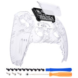 eXtremeRate Clear Touchpad Front Housing Shell Compatible with ps5 Controller BDM-010/020/030/040, DIY Replacement Shell Custom Touch Pad Cover Compatible with ps5 Controller - ZPFM