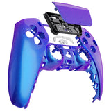 eXtremeRate Chameleon Purple Blue Touchpad Front Housing Shell Compatible with ps5 Controller BDM-010/020/030/040, DIY Replacement Shell Custom Touch Pad Cover Compatible with ps5 Controller - ZPFP3001G3