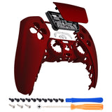 eXtremeRate Scarlet Red Touchpad Front Housing Shell Compatible with ps5 Controller BDM-010 BDM-020 BDM-030, DIY Replacement Shell Custom Touch Pad Cover Compatible with ps5 Controller - ZPFP3003G3