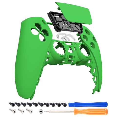 eXtremeRate Green Touchpad Front Housing Shell Compatible with ps5 Controller BDM-010/020/030/040, DIY Replacement Shell Custom Touch Pad Cover Faceplate Compatible with ps5 Controller - ZPFP3006G3
