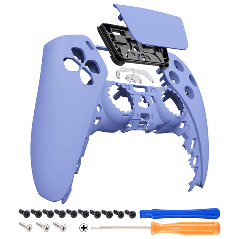 eXtremeRate Light Violet Touchpad Front Housing Shell Compatible with ps5 Controller BDM-010/020/030/040, DIY Replacement Shell Custom Touch Pad Cover Faceplate Compatible with ps5 Controller - ZPFP3015G3