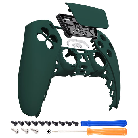 eXtremeRate Racing Green Touchpad Front Housing Shell Compatible with ps5 Controller BDM-010/020/030/040, DIY Replacement Shell Custom Touch Pad Cover Faceplate Compatible with ps5 Controller - ZPFP3016G3