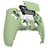eXtremeRate Matcha Green Touchpad Front Housing Shell Compatible with ps5 Controller BDM-010/020/030/040, DIY Replacement Shell Custom Touch Pad Cover Faceplate Compatible with ps5 Controller - ZPFP3017G3