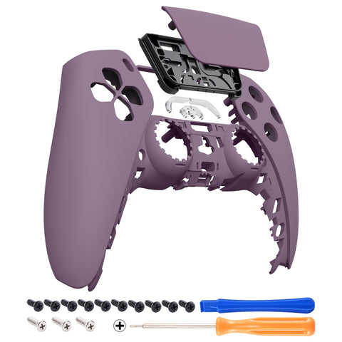 eXtremeRate Dark Grayish Violet Touchpad Front Housing Shell Compatible with ps5 Controller BDM-010/020/030/040, DIY Replacement Shell Custom Touch Pad Cover Faceplate Compatible with ps5 Controller - ZPFP3018G3