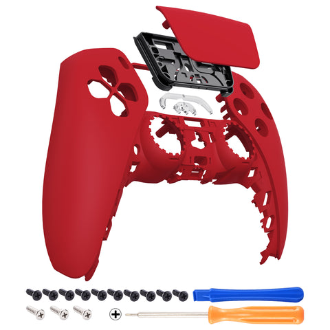 eXtremeRate Passion Red Touchpad Front Housing Shell Compatible with ps5 Controller BDM-010/020/030/040, DIY Replacement Shell Custom Touch Pad Cover Faceplate Compatible with ps5 Controller - ZPFP3021G3