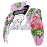 eXtremeRate Tropical Flamingo Touchpad Front Housing Shell Compatible with ps5 Controller BDM-010/020/030/040, DIY Replacement Shell Custom Touch Pad Cover Compatible with ps5 Controller - ZPFT1039G3